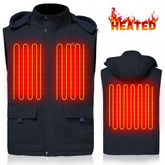 GLOBAL VASION Electric Warmer Rechargeable Heated Vest With 3 Heat Settings