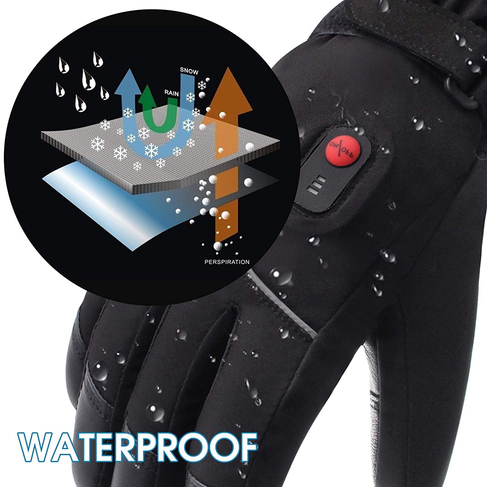 GLOBAL VASION Heated Gloves for Men Rechargeable Hand Warmers Outdoor Ski Hiking Snowboating Heated Insoles Finger Warmers Gloves